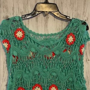 Crochet pullover blouse